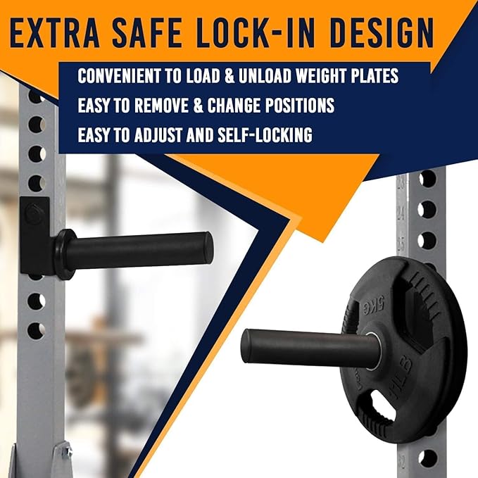 Yes4All Power Rack J-Hooks & Attachments ??Heavy Duty Barbell Holders Compatible with 2x2 & 3x3