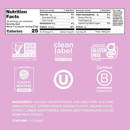 Cure Hydration | Plant-Based Electrolyte Drink Mix | No Added Sugar | FSA-HSA | Dehydration Relief
