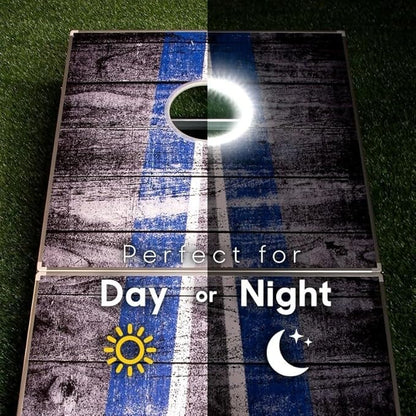 GoSports 4 x 2 ft Aluminum Cornhole Game Sets – Choose LED Lights or Standard - Set Includes 2