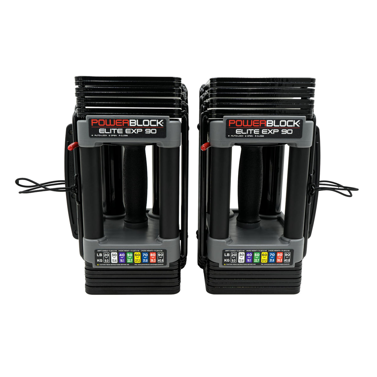 PowerBlock Elite EXP Adjustable Dumbbells, Sold in Pairs, Stage 1, 5-50 lb.