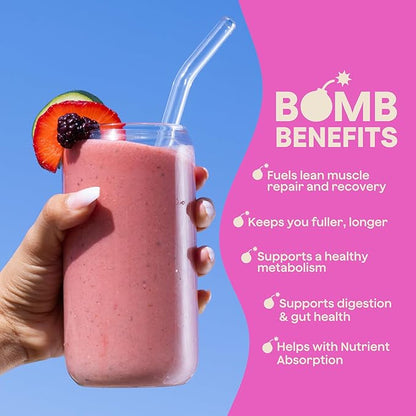 The Bomb Co. Bomb Plant Protein, Protein Powder with 20g Protein, Amino Acids, Zero Sugar, Pea