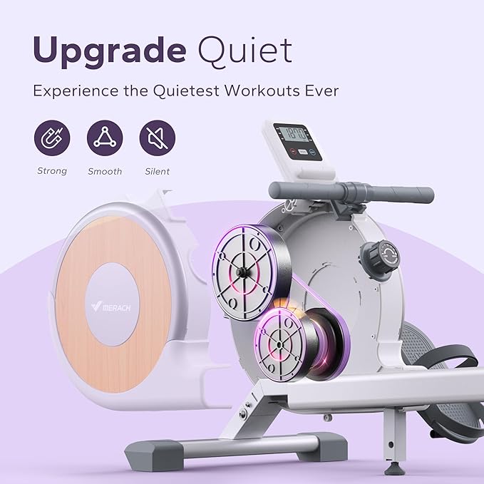 MERACH Rowing Machines for Home, Magnetic Rowing Machine with 16 Levels, Rower Machine of Quiet