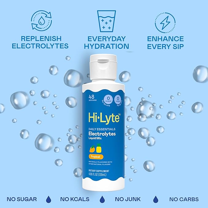 Hi-Lyte Electrolytes for Fasting, Immune Support and Rapid Hydration | Tropicals | NO Calories NO