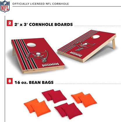 NFL 2' x 3' Solid Wood Cornhole Set with Direct Print HD Team Graphics – Great Gift for Any