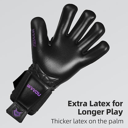 WVVOU Soccer Goalie Gloves for Adults and Youth, High Performance Goalkeeper Gloves with 5