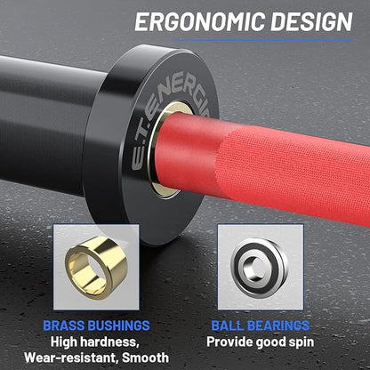 4ft Olympic Barbell 20KG Bar Load 500lbs Capacity Available Men's Barbell with Hard Chrome Sleeves