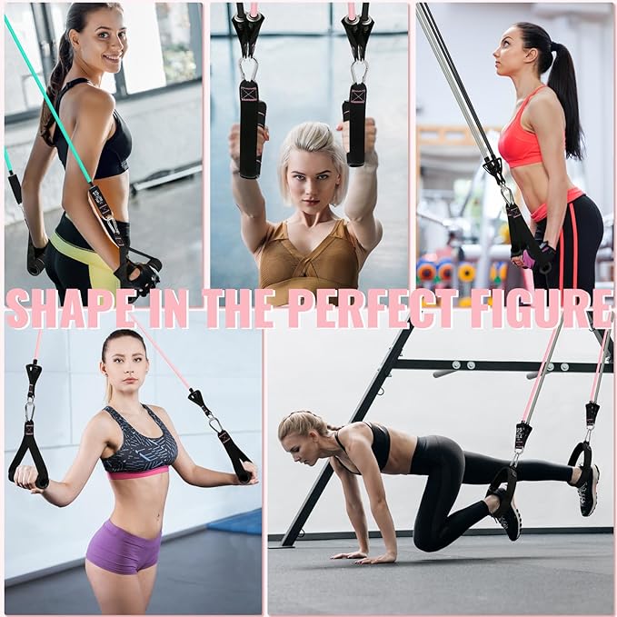 Aihoye Resistance Bands for Working Out, Exercise Bands with Handles, Stretch Bands for Exercise
