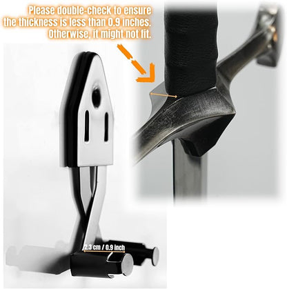 Metal Vertical Sword Wall Mount Sword Hanger Adjustable Multifunctional Mount for Medieval Sword
