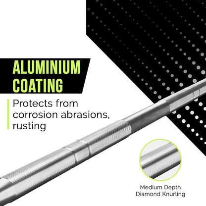 Invictus Men’s Barbell (7FT) (44LBS Bar Weight) (1500LBS Weight Capacity) Weight Training Barbell