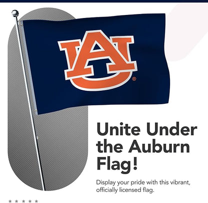Auburn Tigers College Sports Printed Flag - NCAA Licensed - Nylon - School Banner (Blue) (2' x 3')