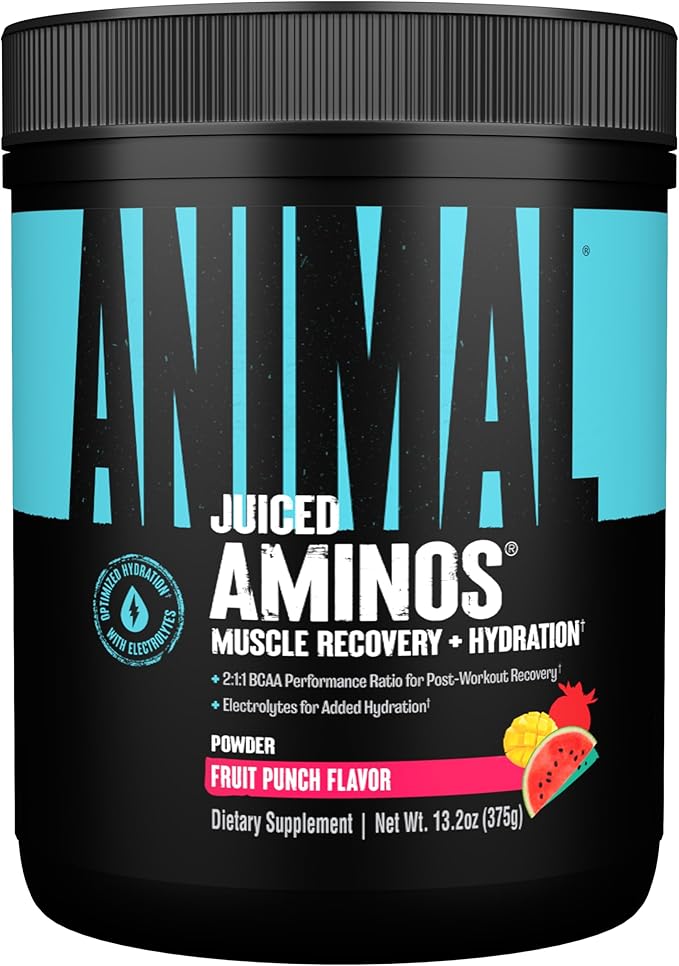 Animal Juiced Amino Acids - BCAA Powder EAA Matrix Plus Hydration with Electrolytes and Sea Salt