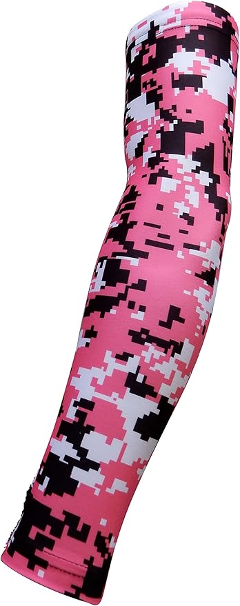 Youth & Adult Sizes Moisture Wicking Compression Arm Sleeve (1 Sleeve) (Over 100 Colors Available
