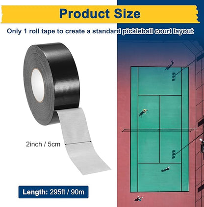Pickleball Court Tape, Outdoor Pickleball Lines, No Residue Court Marking Kit for