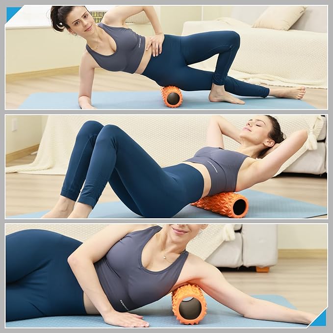 Foam Roller - 15 inch Deep Tissue Massager for Muscle Massage, Myofascial Trigger Point Release