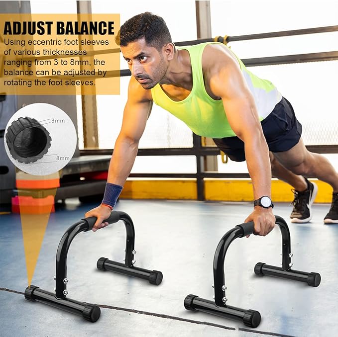 AmazeFan Parallettes Bars, Push Up Bars Strength Training For Handstands, Full Planche & Dips
