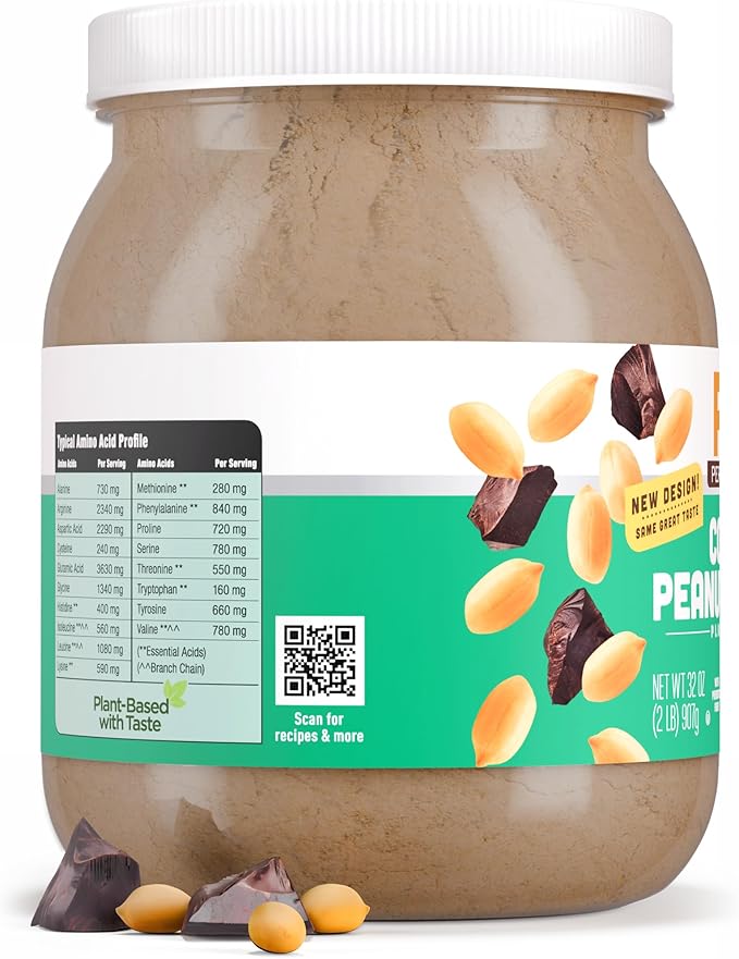 PB2 Performance Peanut Plant Based Vegan Protein Powder | 20g Complete Protein, No Added Sugar