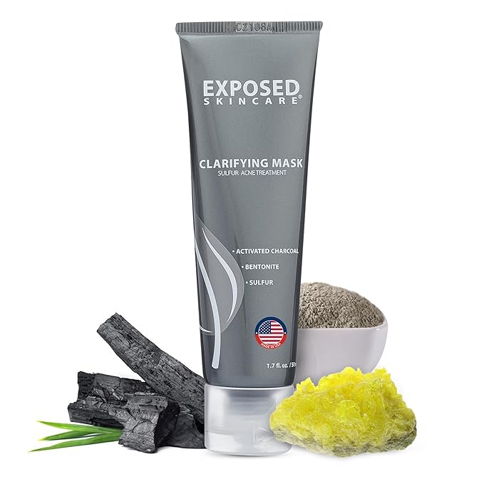 Exposed Skin Care Activated Charcoal Face Mask to Purify Skin, Regulate Oil Production and Visibly