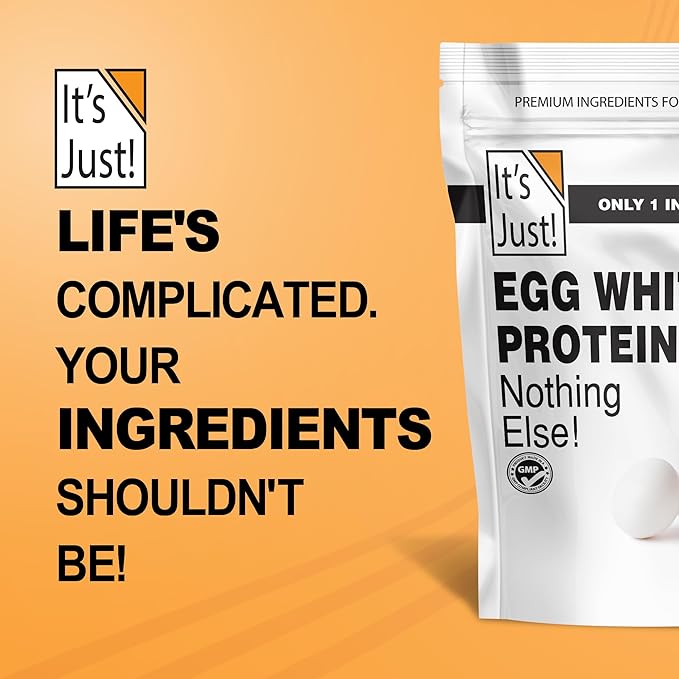 It's Just! - Egg White Protein Powder, Dried Egg Whites Protein, Meringue Ingredient, Non-GMO, USA