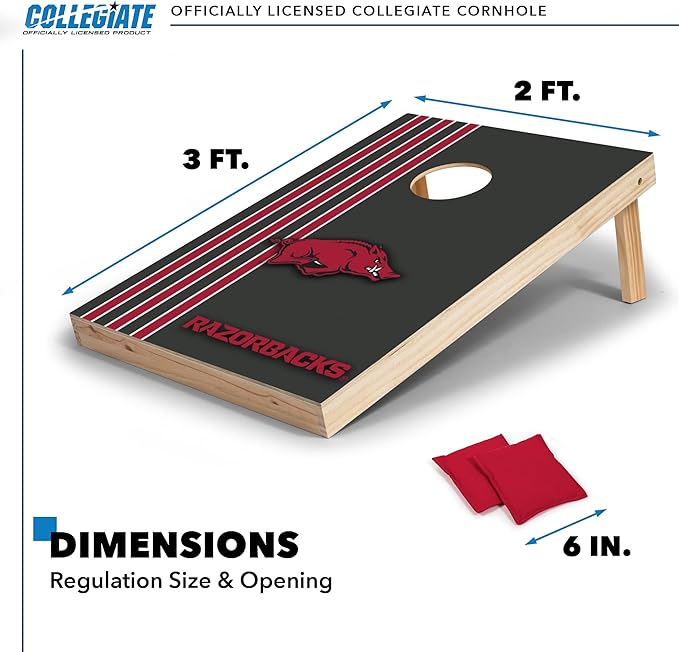 2' x 3' Solid Wood Cornhole Set with Direct Print HD Team Graphics – Great Gift for Any NCAA Fan!
