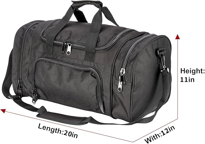 Tactical Travel Duffle Bag with Shoes Compartment Weekender Bags Carry On Overnight Bag For Men and