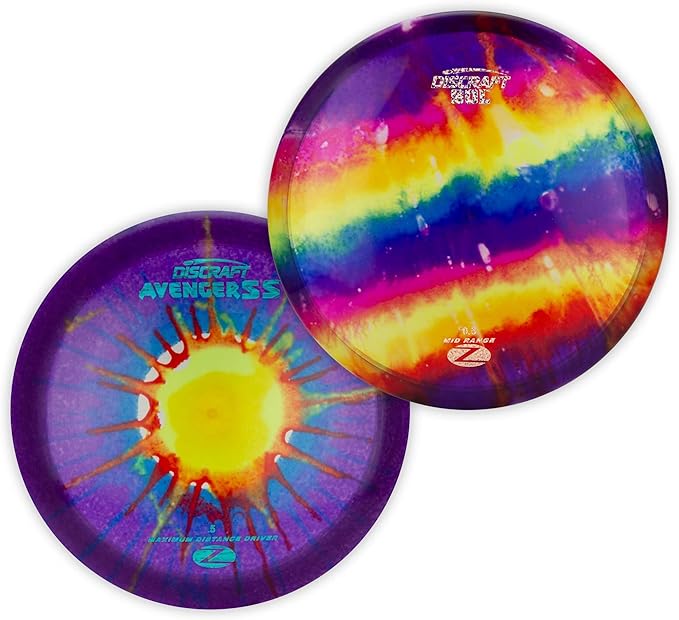 Discraft Z Fly-Dye Two Pack – Disc Golf Set | Buzzz & Nuke SS | Zone & Raptor | Sol & Avenger SS |