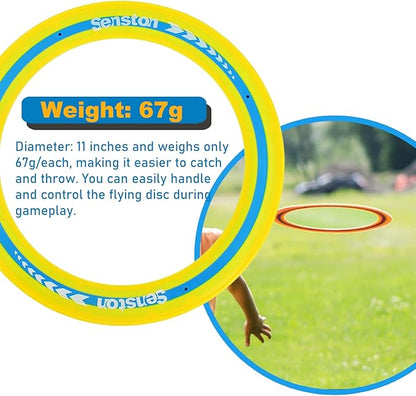 Senston Flying Discs Easily Catch and Throw Sports Disc 11 Inch Soft Flying Discss for All Players