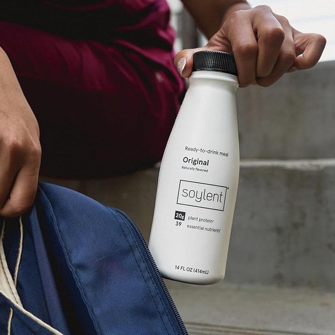 Soylent Original Meal Replacement Shake, Ready-to-Drink Plant Based Protein Drink, Contains 20g