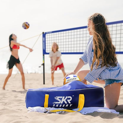 Outdoor Heavy Duty Volleyball Net Set, Anti-Sag Design, Adjustable Aluminum Poles, Portable