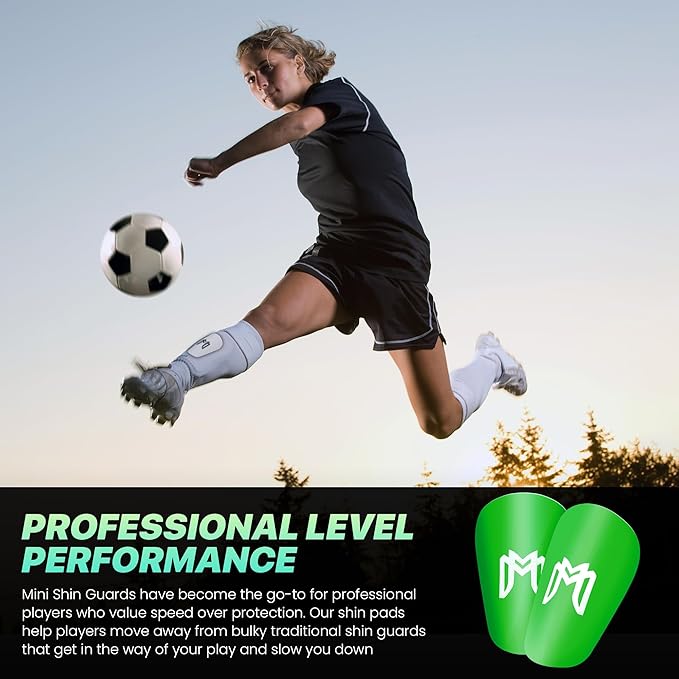 MiniGuards - Mini Shin Guards for Soccer Players - Tiny Shin Pads for Men, Women, Teens - Miniature