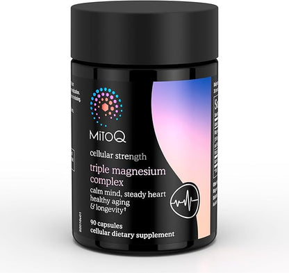 MitoQ Triple Magnesium Complex | Magnesium Glycinate, Taurinate, Oxide with GABA for Heart Health