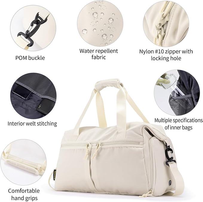 Weekender Duffel Bag with Shoe Compartment And Wet Pocket-Luggage Everyday Overnight Bag for Men