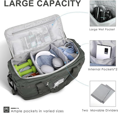 ETRONIK Travel Bag for Men Women, Gym Bag & Tactical Duffle Bags for Travel, Carry on with Toiletry