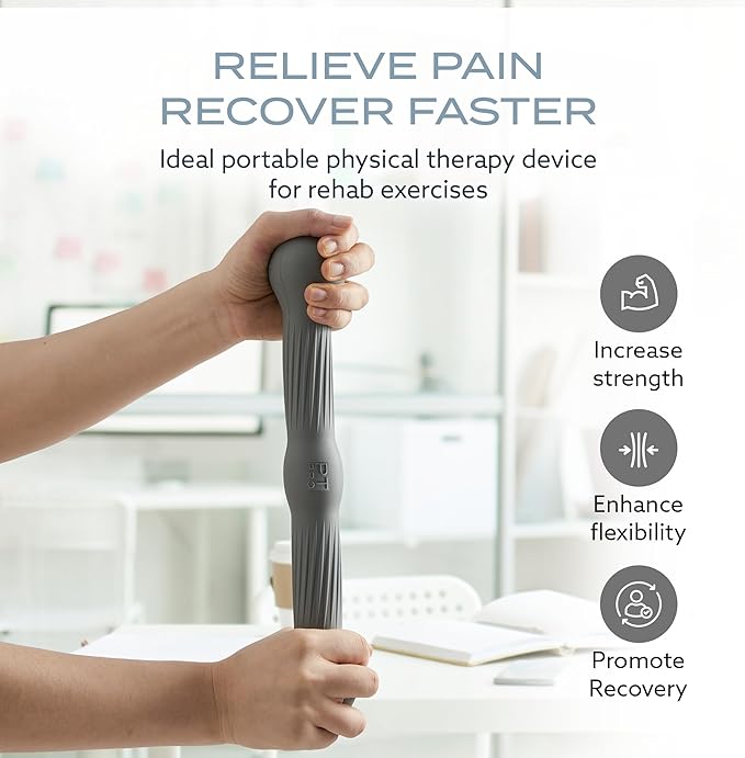 PT Pro Tennis Elbow Trainer For Physical Therapy, Textured Grip, Elbow Pain Relief, Resistance Bar
