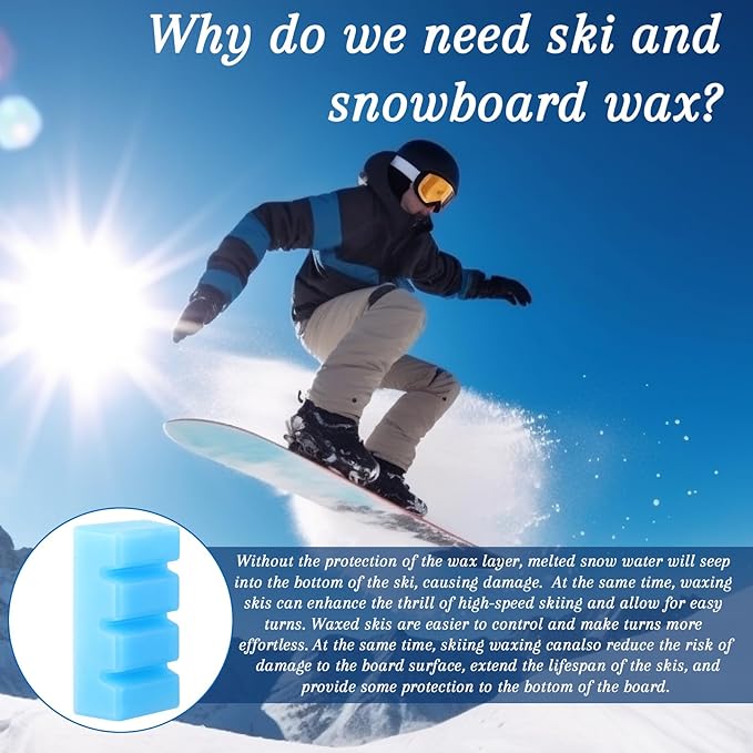 2.8LB Snowboard and Ski Wax, 2Pcs Universal Snow Block Wax Ski and Snowboard Racing Wax for