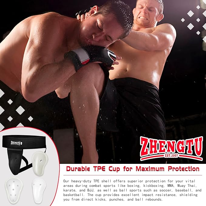 Groin Protector Cup Kickboxing Boxing Muaythai MMA Groin Guard, Jockstrap Karate Training, BJJ