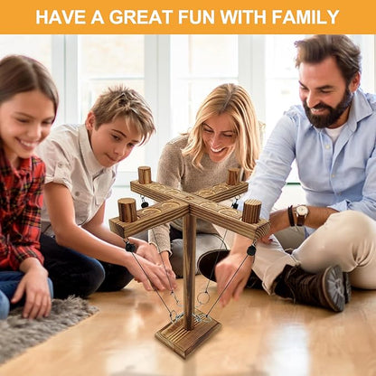 Hook and Ring Game, Large Ring Toss Game for Adults, Ring Game on a String, Tabletop Games, Hook