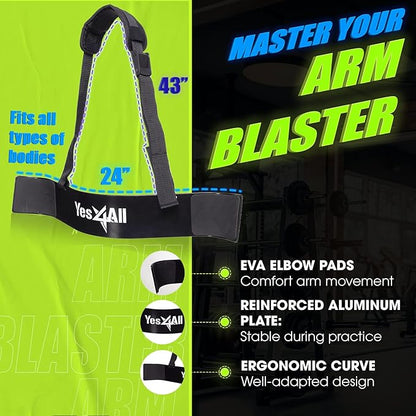 Yes4All Arm Blaster for Biceps & Triceps Dumbbells, 2-Layers Neck Cushion Bicep Curl Support