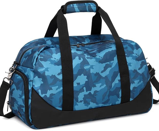 Boys Overnight Duffel Bags Sport Gym Bag Gymnastics Bag with Shoe Compartment, Carry-on Size