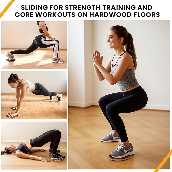 MUYOS Sliders for Working Out, Floor Sliders for Exercise, Sliding Discs for Hardwood Floors ??Core