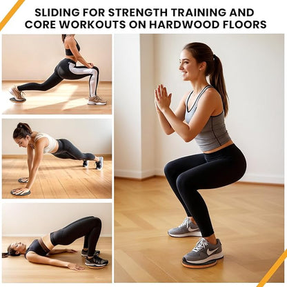 MUYOS Sliders for Working Out, Floor Sliders for Exercise, Sliding Discs for Hardwood Floors ??Core