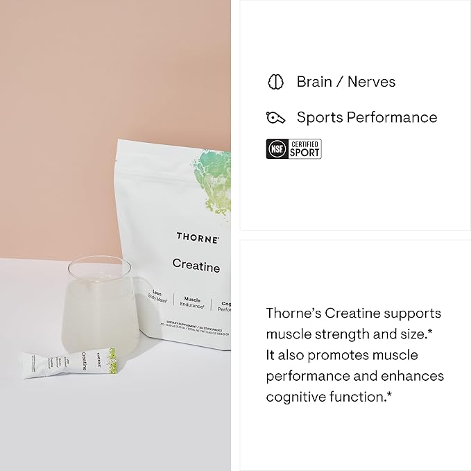 THORNE Creatine - Micronized Creatine Monohydrate Powder - Support for Muscles & Cognitive