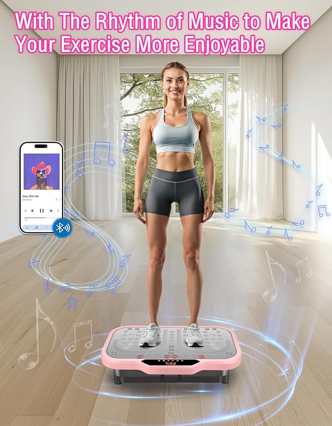 Vibration Plate Exercise Machine, Vibrating Fitness Platform Whole Body Shake Board Workout