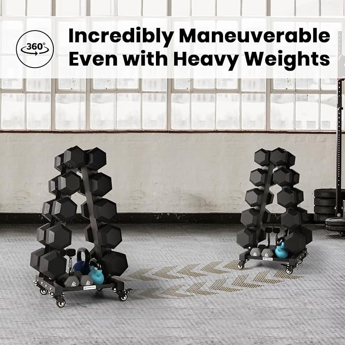 LIONSCOOL Premium Solid Steel Dumbbell Rack Stand Only, A-Frame Portable Weight Storage Organizer