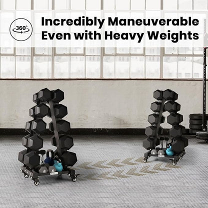 LIONSCOOL Premium Solid Steel Dumbbell Rack Stand Only, A-Frame Portable Weight Storage Organizer