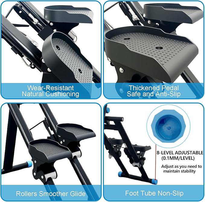 Stair Stepper for Home Vertical Climber, Foldable Full Body Exercise Aerobic Climbing Machines