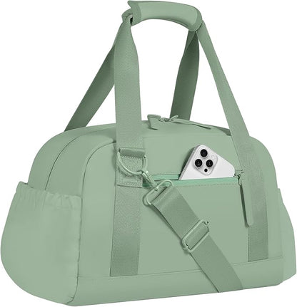 Small Gym Bag 14 inch for Women & Men Mini Gym Duffel Bag with Wet Compartment Waterproof Travel