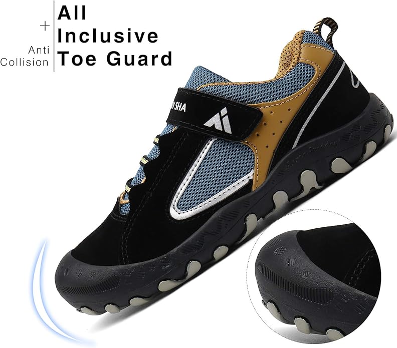 Mishansha Kids Hiking Boots Toddler Girls Boys Hiking Shoes Water-Resistant Anti-Collision Non-Slip