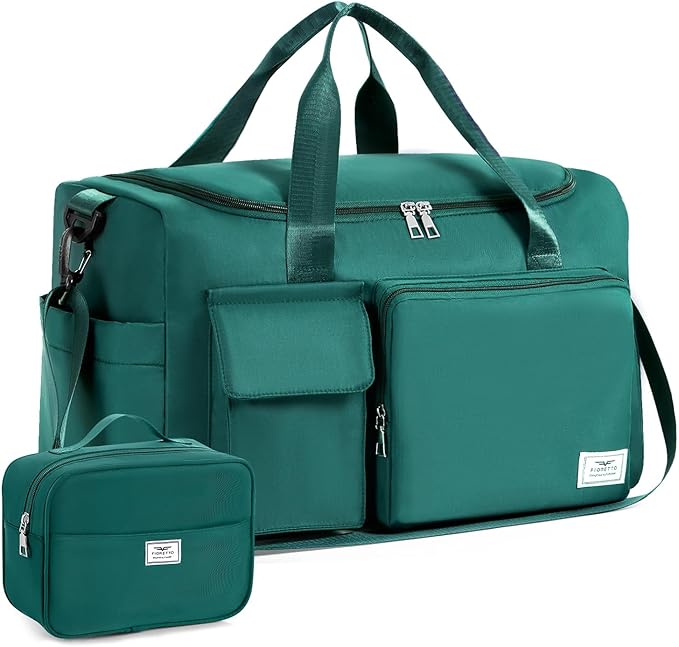 FIORETTO Women's Gym Duffle Bag with Shoes Compartment, 37L Capacity, Ideal for Travel, Gym
