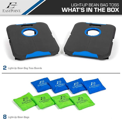EastPoint Sports Go! Gater Cornhole – Light-Up and Travel Versions – Easy Storage & Light-Weight