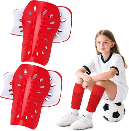 2 Pairs Shin Guards Soccer for Kids,Shin Pads Extra Lightweight Breathable Slide in Shin Guard for